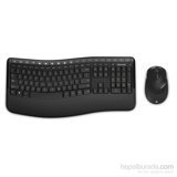 Microsoft Comfort Desktop 5050 Sessiz Ergonomik Siyah Kablosuz Klavye Mouse Seti