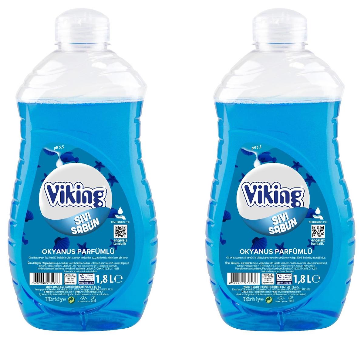 Viking Parfümlü Okyanus Sıvı Sabun 2x1.8 lt