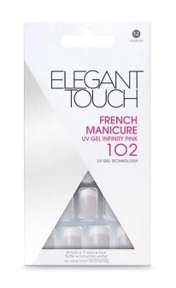 Elegant Touch 102 French 24'lü Kare Pembe Takma Tırnak