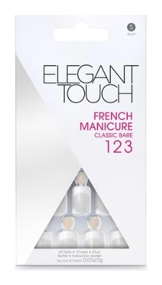 Elegant Touch 123 Classic Bare French 24'lü Kare Beyaz Takma Tırnak