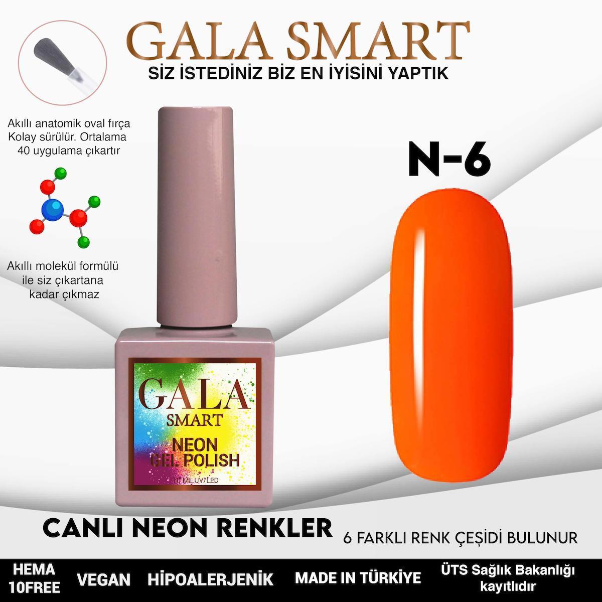 Gala Smart N6 Turuncu Neon Kalıcı Oje