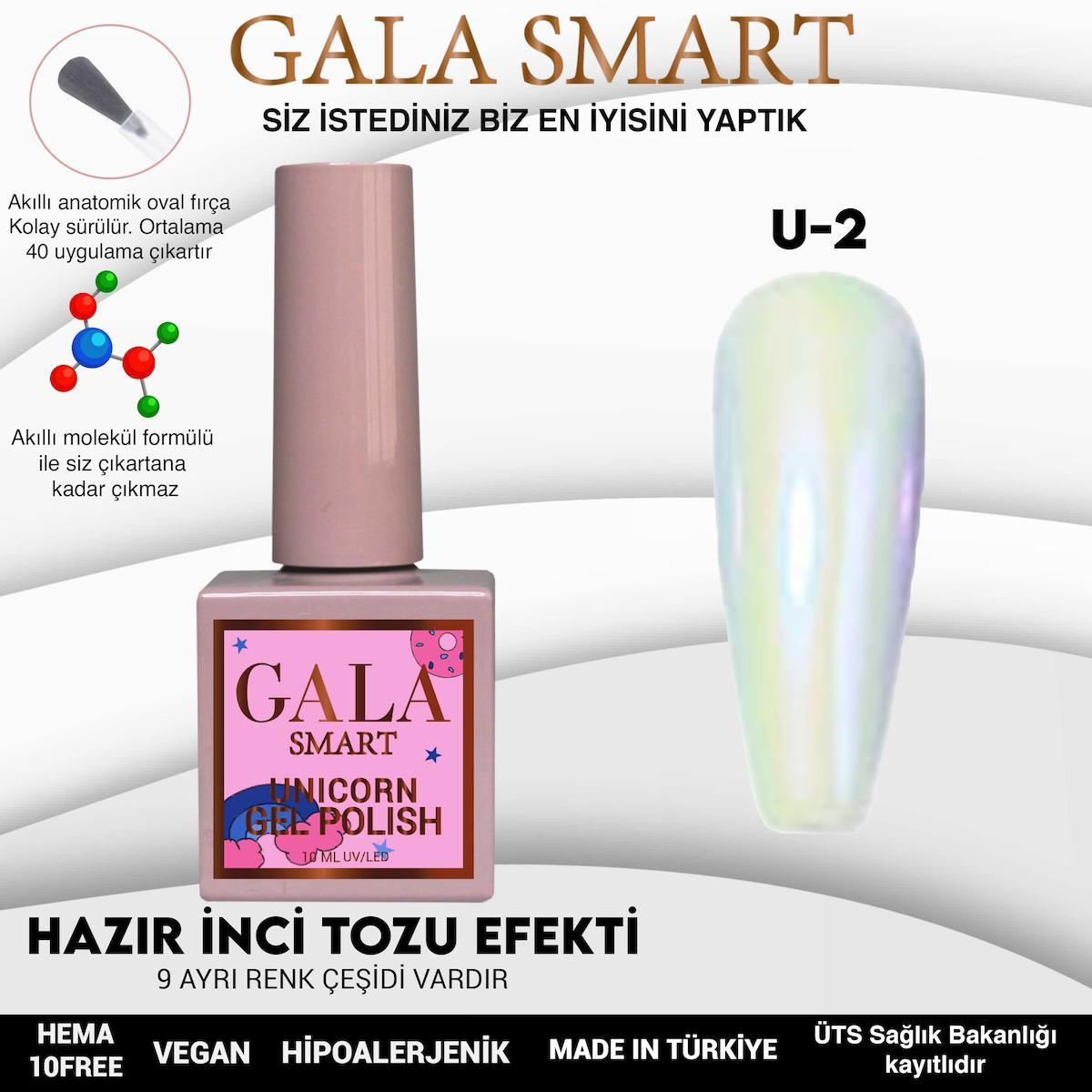 Gala Smart U2 Beyaz Sedefli Kalıcı Oje