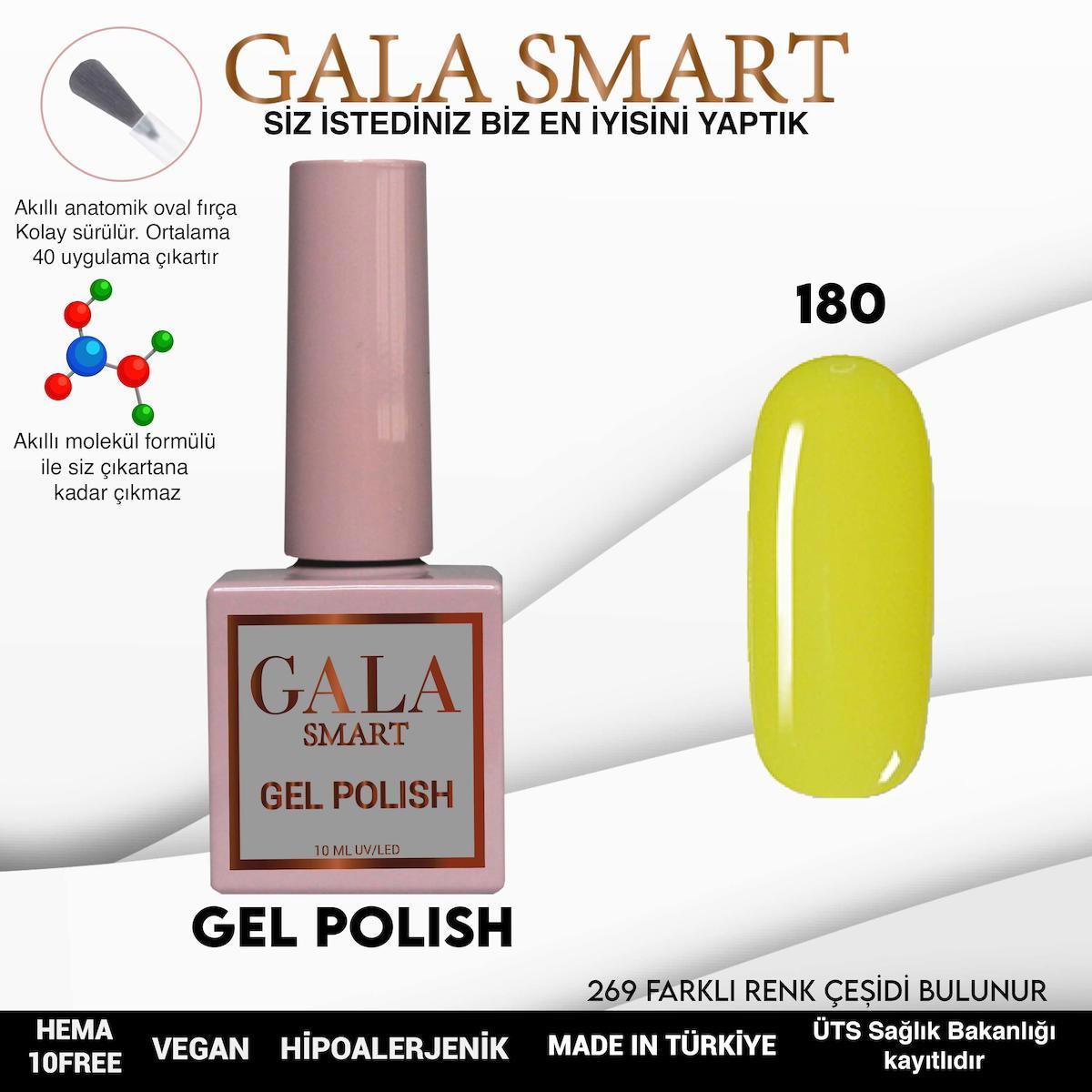 Gala Smart 180 Sarı Parlak Kalıcı Oje
