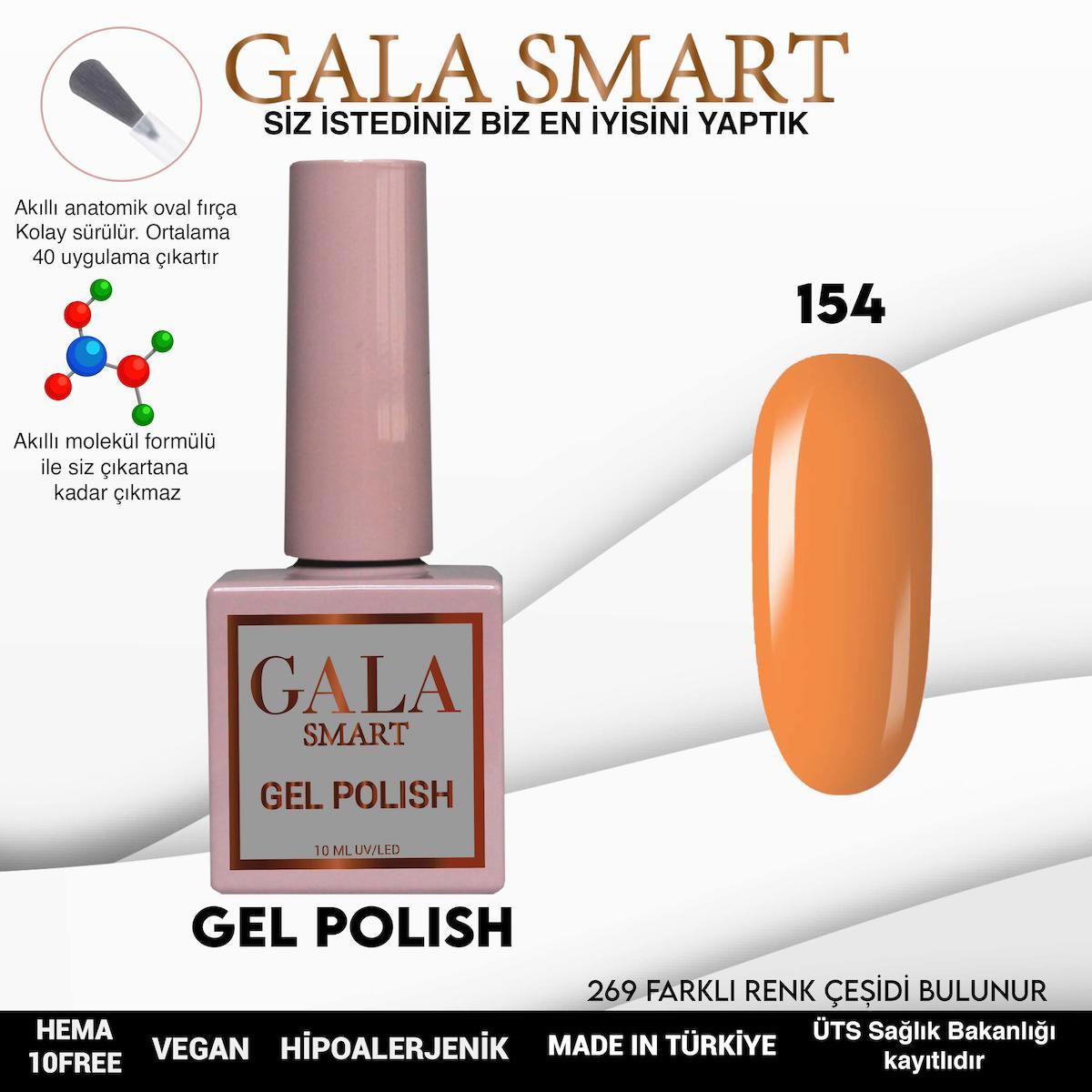 Gala Smart 154 Turuncu Parlak Kalıcı Oje