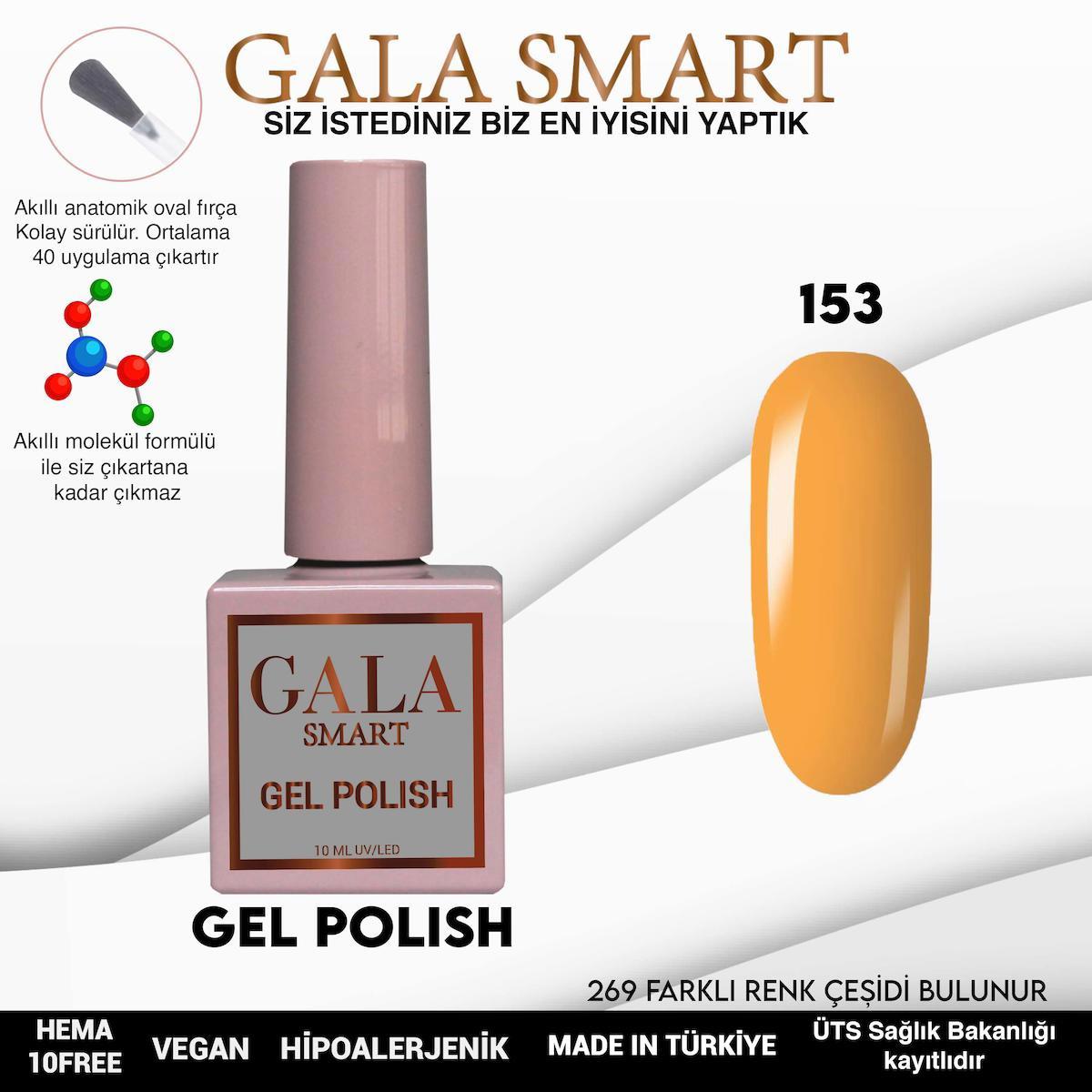 Gala Smart 153 Turuncu Parlak Kalıcı Oje