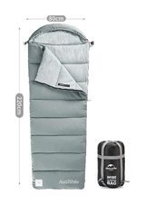 Naturehike M180 Pongee -8 Derece Uyku Tulumu Gri