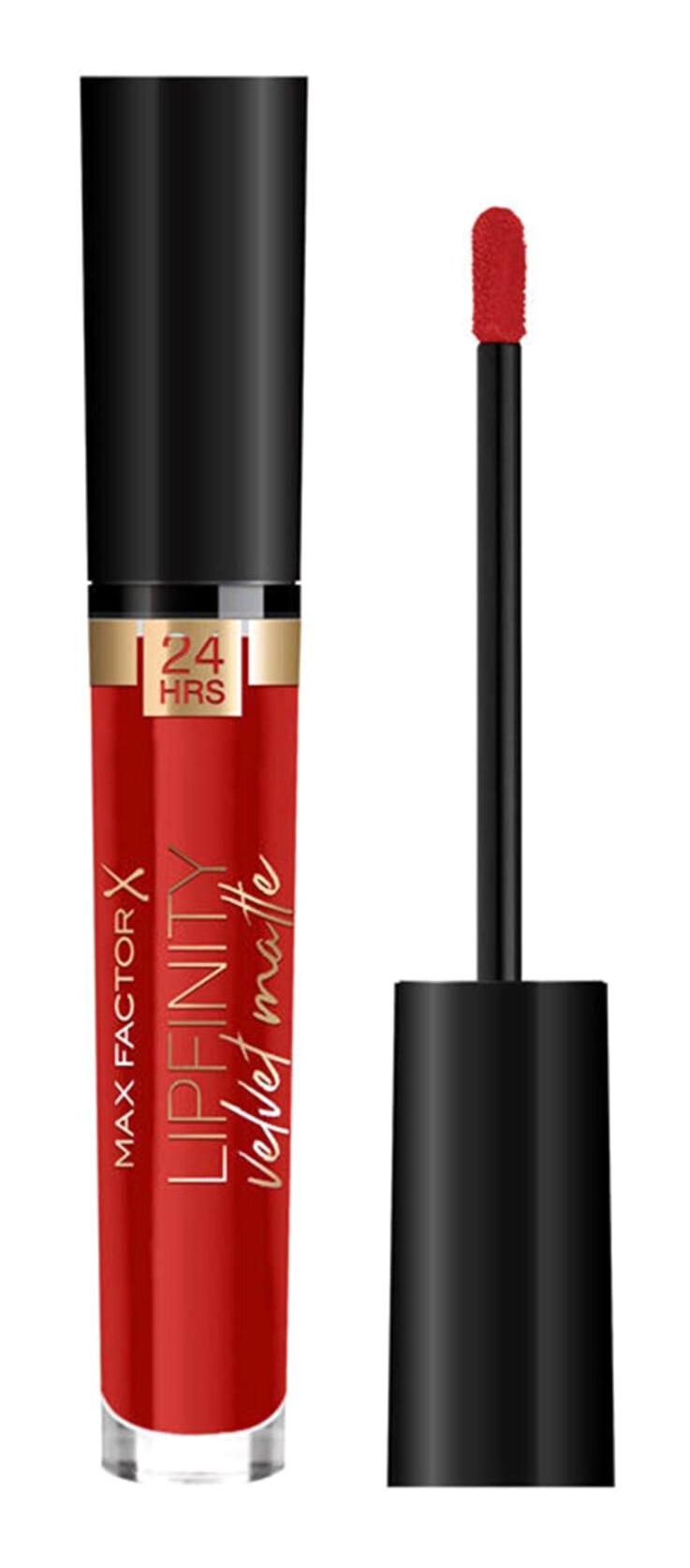 Max Factor 025 Red Luxury Mat Likit Fırçalı Ruj