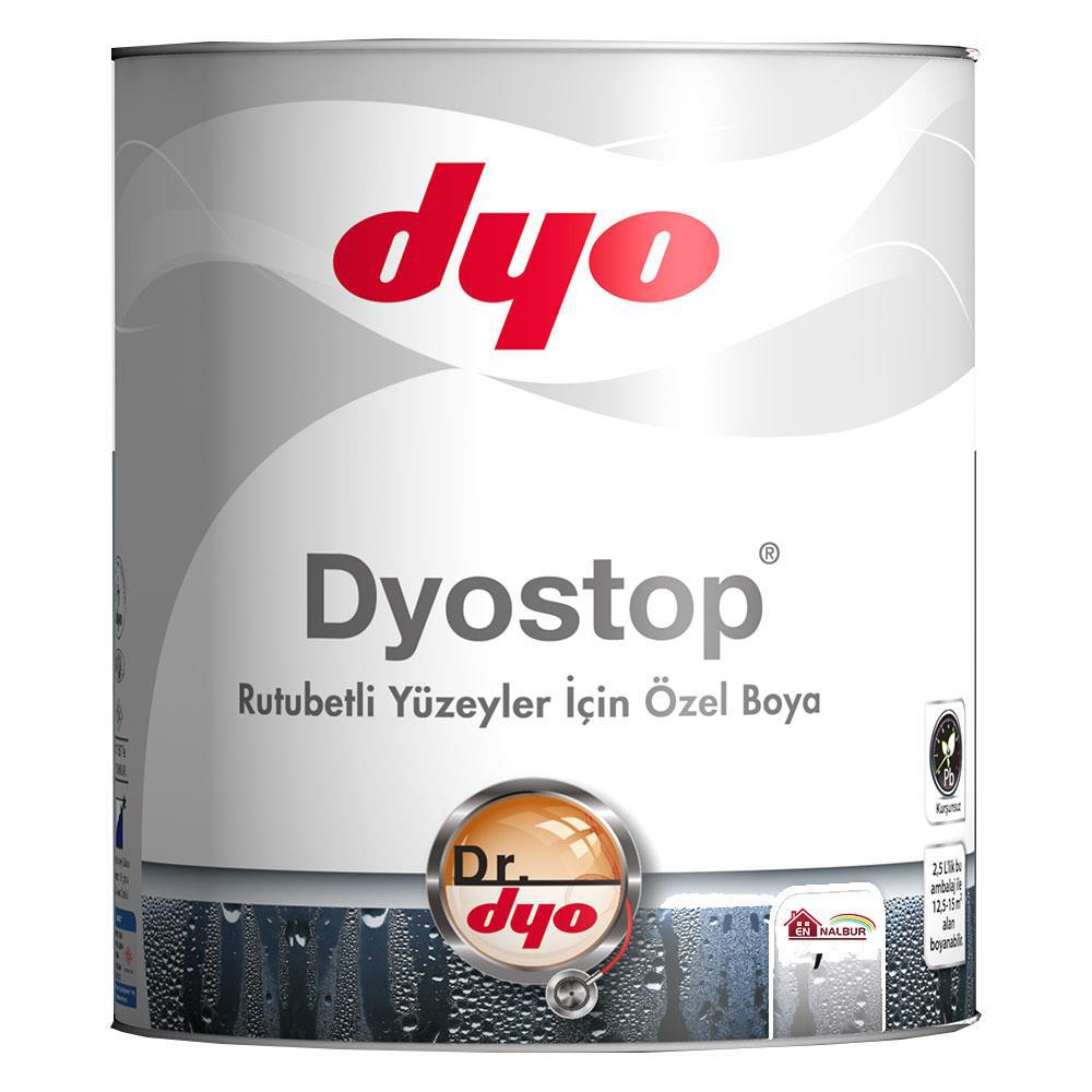 Dyo Dyostop Rutubet Su Bazlı Dış Cephe Boyası 2.5 lt Kırık Beyaz