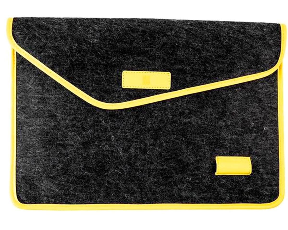 Minbag 14.9 inç Keçe Su Geçirmez Laptop El Çantası Sarı-Siyah