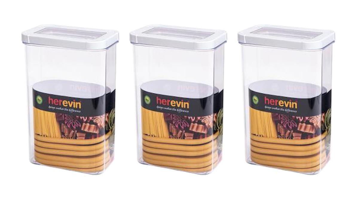 Herevin 1 Parça Dikdörtgen plastik Saklama Kabı 2.5 lt
