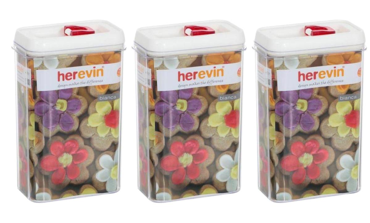 Herevin 1 Parça Dikdörtgen plastik Saklama Kabı 2.3 lt