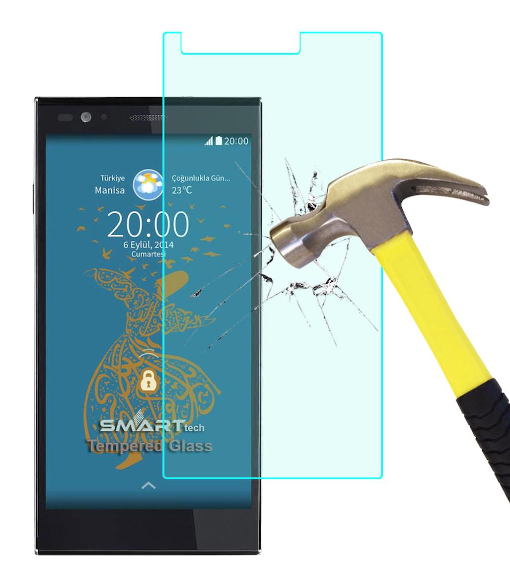 Smart Tech Vestel Venüs 5.5X Kırılmaz Temperli Cam Parlak Ekran Koruyucu