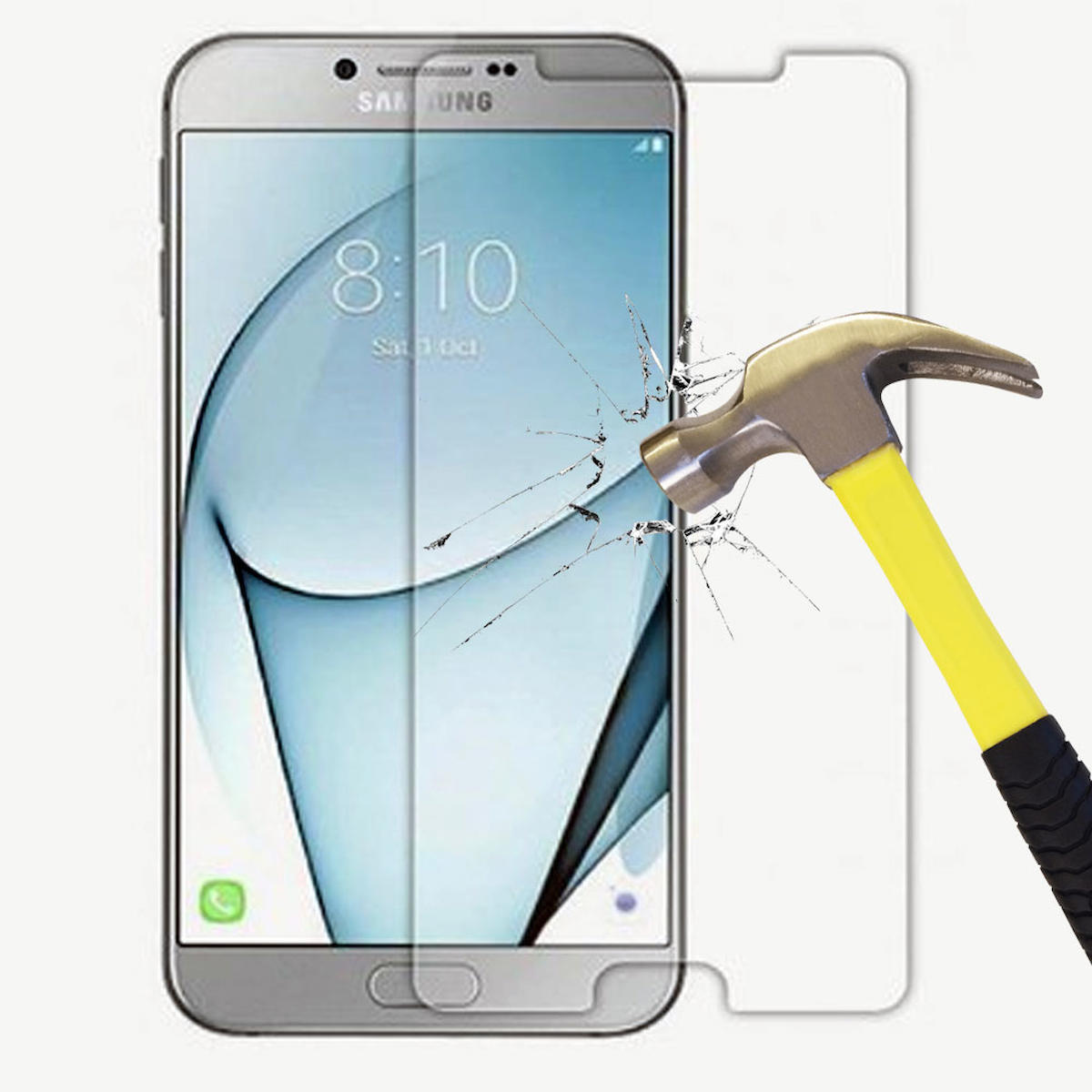 Smart Tech Samsung Galaxy A8 2016 Kırılmaz Temperli Cam Parlak Ekran Koruyucu