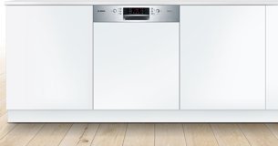 Bosch SMI46KS00T 6 Programlı A+ Enerji Sınıfı 13 Kişilik Cam Kapaklı Wifili Çekmeceli İnox Ankastre Bulaşık Makinesi