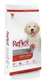 Reflex High Quality Biftekli-Pirinçli Yavru Kuru Köpek Maması 15 kg