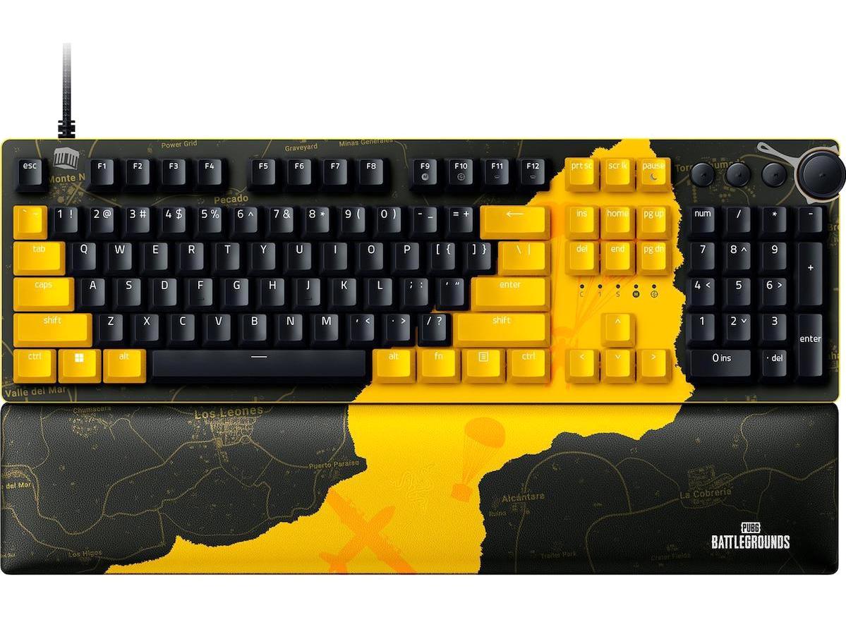 Razer Huntsman V2 Pubg Battlegrounds Edition RGB Kablolu Sarı Siyah Gaming Klavye