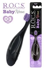 Rocs Baby Neon Ekstra Yumuşak 0-3 Yaş İçin Diş Fırçası Mor