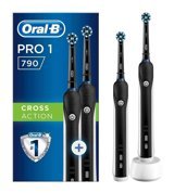 Oral-B Pro 1 790 Cross Action Şarjlı Siyah 2'li Diş Fırçası Siyah