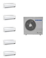 Samsung WindFree Multi AJ140TXJ5KH/EA 18000 Btu 1 Dış + 5 İç Ünite 9+9+12+12+12 Duvar Tipi Klima