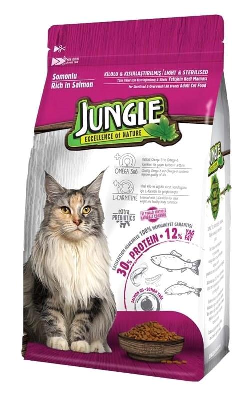 Jungle Somonlu Kısırlaştırılmış Kuru Kedi Maması 1.5 kg