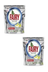 Fairy Platinum Hepsi Bir Arada Limon Kokulu Tablet Bulaşık Makinesi Deterjanı 2x60 Adet