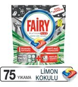 Fairy Platinum Plus Özel Seri Limon Kokulu Tablet Bulaşık Makinesi Deterjanı 75 Adet