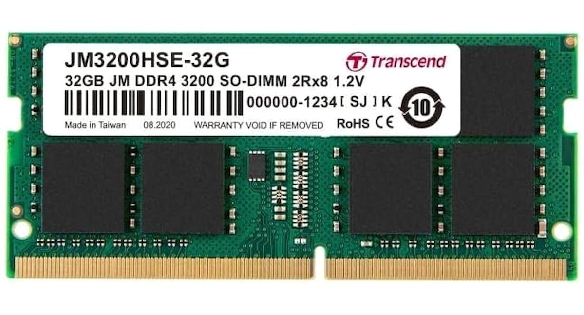 Transcend JM3200HSE-32G 32 GB DDR4 1x32 3200 Mhz Ram