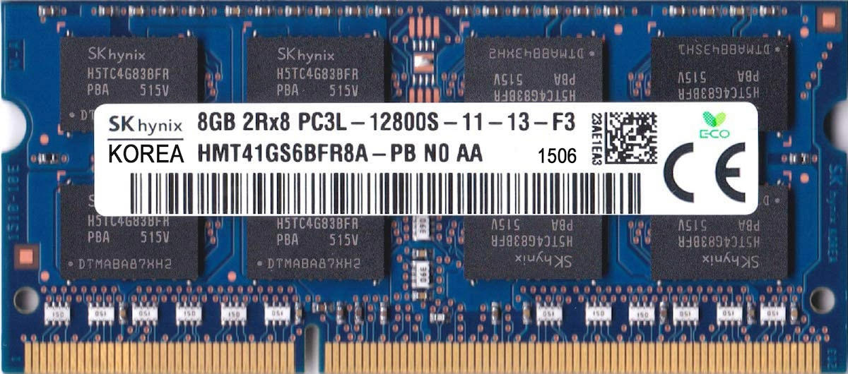 Sk Hynix HMT41GU7AFR8C 8GB DDR3 1x8 1600 Mhz Ram