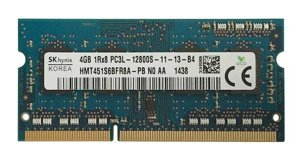 Hynix HMT451S6BFR8A-PB NO AA 4 GB DDR3 1x4 1600 Mhz Ram