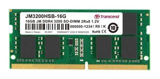 Transcend JM3200HSB-16G 16 GB DDR4 1x16 3200 Mhz Ram