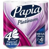 Papia Platinum Jumbo 4 Katlı 8'li Rulo Kağıt Havlu