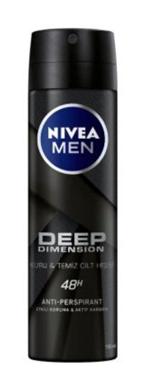 Nivea Deep Pudralı Ter Önleyici Antiperspirant Sprey Erkek Deodorant 2x150 ml