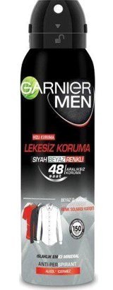 Garnier Men Lekesiz Koruma Ter Önleyici Antiperspirant Sprey Erkek Deodorant 150 ml