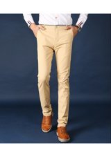 İkkb Yeni Erkek Giyim Slim Fit Çok Yönlü Basit Pantolon Haki Renk 32