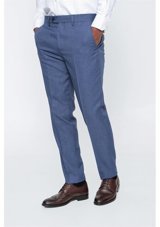 İmza Armürlü Comfort Fit Rahat Kesim Klasik Pantolon 1003225155-Koyu Mavi 52