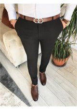Terziademaltun Italyan Stil Slim Fit Erkek Kumaş Pantolon Kahverengi T6693 31