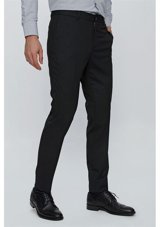 İmza Yan Cep Slim Fit Dar Kesim Klasik Pantolon 1003230151-Siyah 46