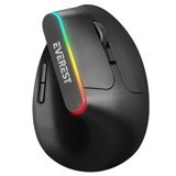 Everest SMW-618 RGB Ergonomik Dikey Kablosuz Siyah Optik Mouse