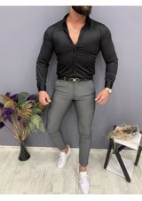 Ukdwear Italyan Kesim Erkek Keten Pantolon Füme Ukd1298 36