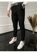 Ukdwear Italyan Kesim Petek Desen Keten Pantolon Siyah Ukd1290 30