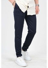 Edwoxmen Erkek Beli Lastikli Slim Fit Double Paça Jogger Pantolon Pnt02-Lacivert 31