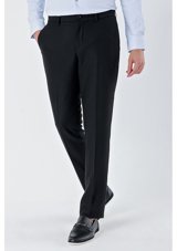 İmza Likralı Yan Cep Slim Fit Dar Kesim Klasik Pantolon 1003230167-Siyah 44