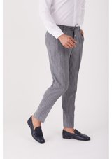 Dufy Koyu Gri Erkek Slim Fit Pantolon - 79933 40 - 46