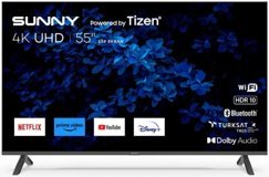 Sunny SN55FMN501 55 inç 4K Ultra HD 139 Ekran Çerçevesiz Flat Uydu Alıcılı Smart Led Tizen Televizyon