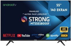 Strong MT55ES8000F 55 inç 4K Ultra HD 139 Ekran Flat Uydu Alıcılı Smart Led Android Televizyon