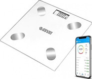 Smartness SN-1073 Yağ Ölçen Vücut Analizi Yapan Bluetoothlu Kas Ölçen Cam Dijital Akıllı Tartı Beyaz