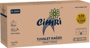 Rulopak Mini Cimri 2 Katlı 6'lı Rulo Tuvalet Kağıdı