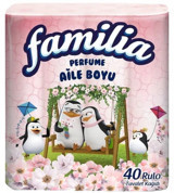 Familia Aile Boyu 2 Katlı Kokulu Renkli 40'lı Rulo Tuvalet Kağıdı