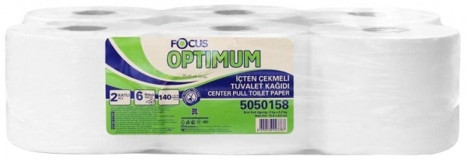 Focus Optimum 2 Katlı İçten Çekmeli 6'lı Rulo Tuvalet Kağıdı