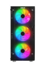 Zeiron Z-Master X100 RGB Mesh Sıvı Soğutmalı 4 Fanlı Siyah Dikey Kullanım Mid Tower Oyuncu Bilgisayar Kasası